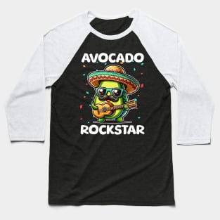 Avocado Rockstar Baseball T-Shirt